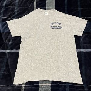 Gildan Men's Bulldog Health and Wellness T-Shirt Size Medium Grey